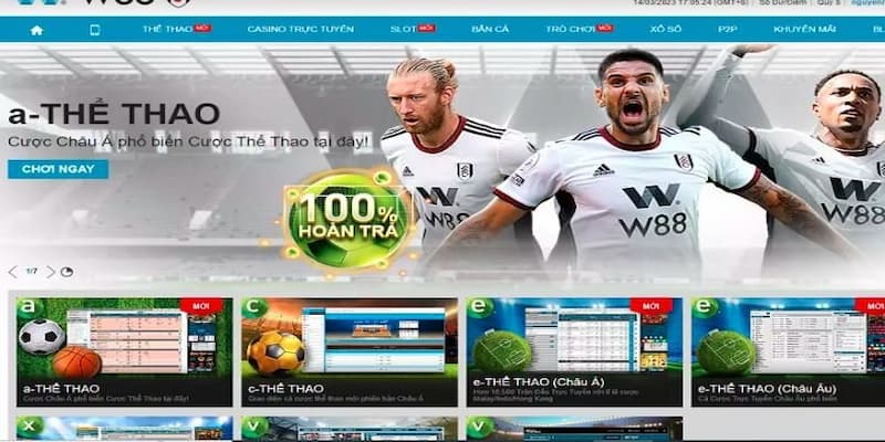 Các sản phẩm cá cược nổi bật tại W88
